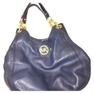 Large blue Michael Kors tote bag